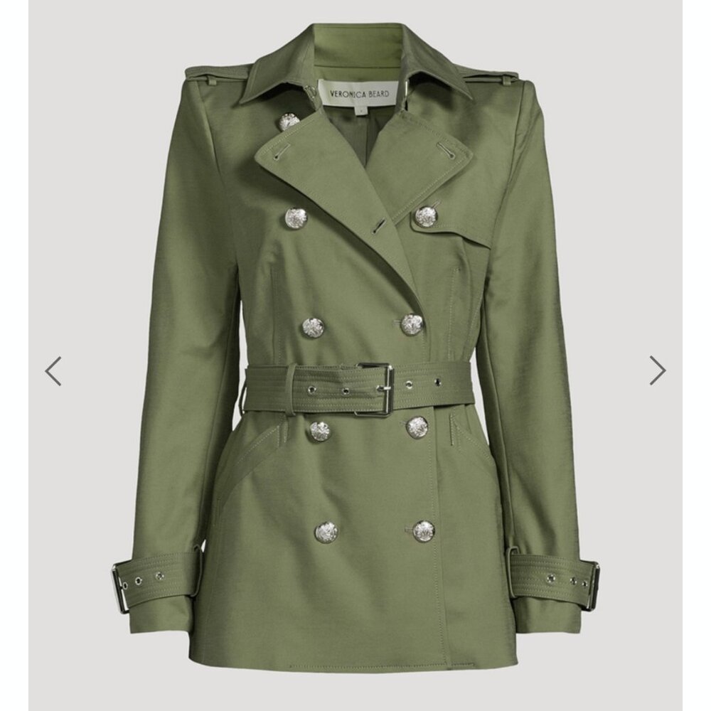 Veronica Beard Angelique Belted Trench Coat, size 00